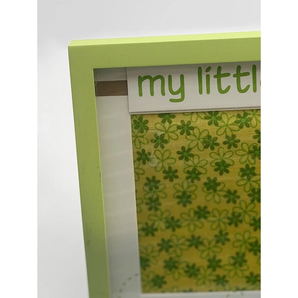My Little Peanut Elephant Nursery Photo Frame Green 8x8 Square Baby Decor
